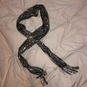 Thin black sparkly scarf!